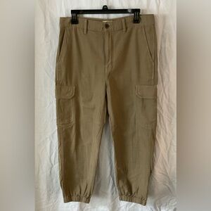 Madewell 6 pocket green cargo pants elastic cuff size 29 cotton